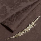 Σετ Τραπεζομάντηλο Στρογγυλό με 8 Πετσέτες Φαγητού Αιγαίον 160X220 Brown